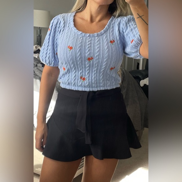 Zara SHORT SLEEVE SOFT KNIT SWEATER - Picture 4 of 4